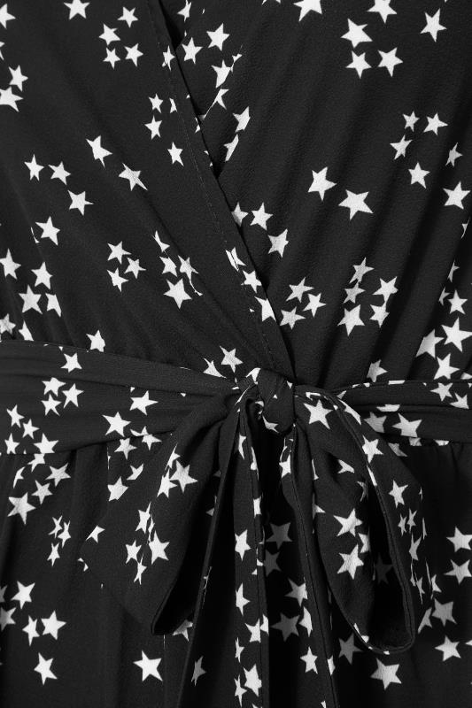 YOURS LONDON Black Star Wrap Dress 5