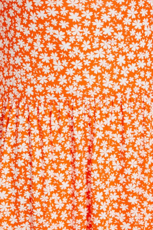 LTS Tall Orange Ditsy Print Midaxi Dress 4