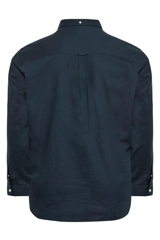 LYLE & SCOTT Big & Tall Navy Blue Oxford Shirt | BadRhino 4