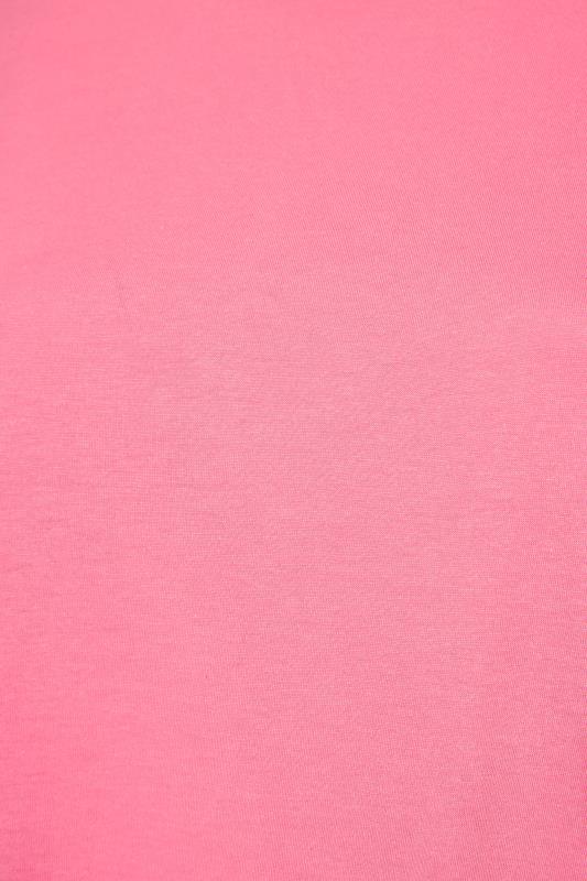 Curve Pink Short Sleeve Basic T-Shirt 4