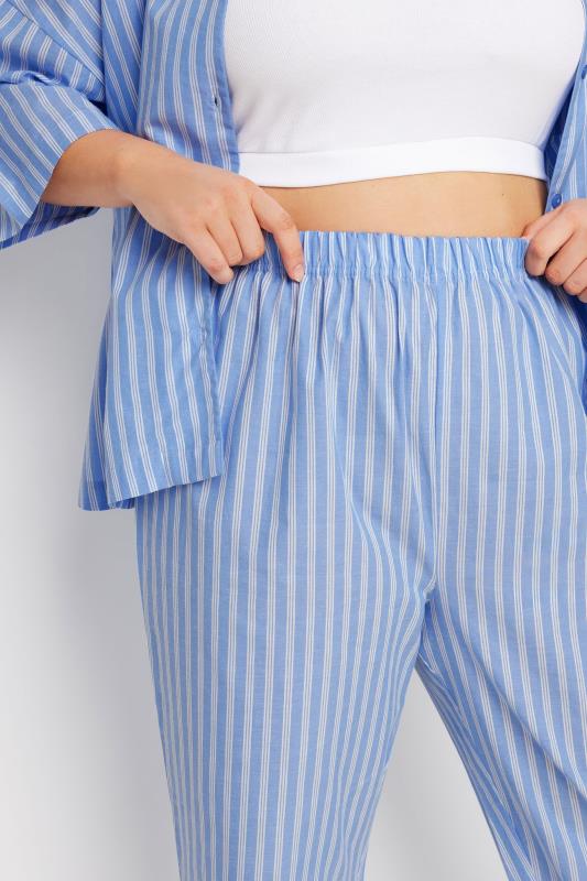 YOURS Plus Size Blue Stripe Pyjama Bottoms | Yours Clothing 5