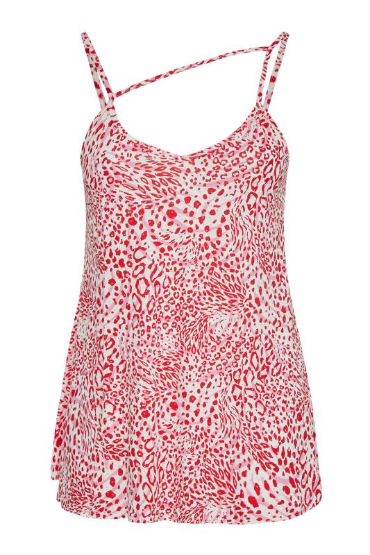 LIMITED COLLECTION Plus Size Pink Mixed Animal Print Strap Detail Cami Top | Yours Clothing  6