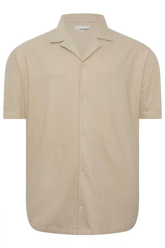 BadRhino Big & Tall Stone Brown Revere Jersey Shirt | BadRhino 6