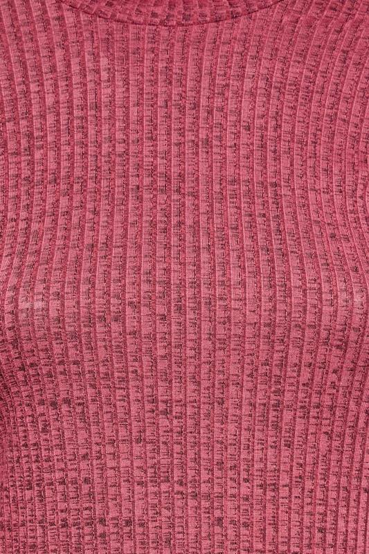 LIMITED COLLECTION Plus Size Curve Pink Ribbed Turtle Neck Top 5