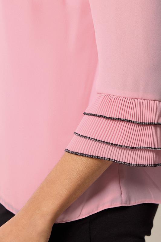 M&Co Pink Frill Sleeve Blouse | M&Co 5