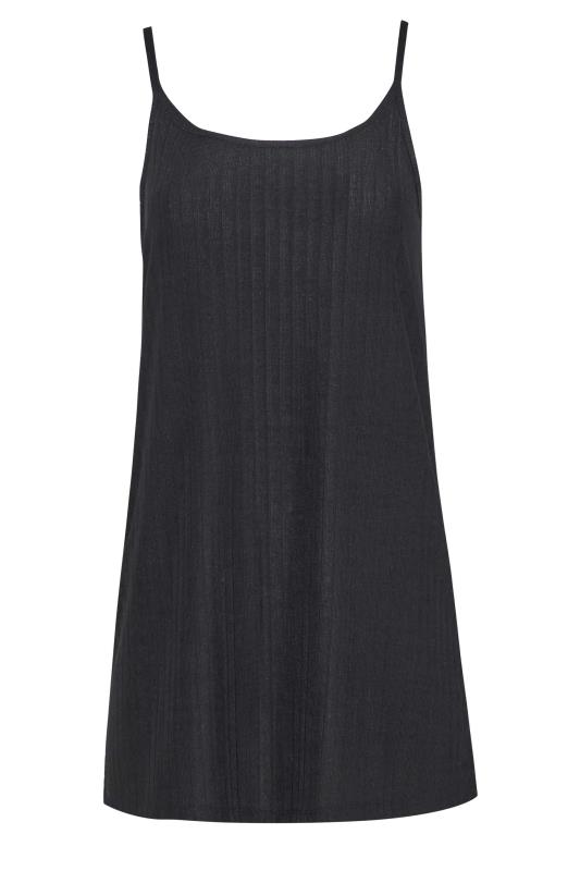 LTS Tall Women's Black Ribbed Strappy Vest Top | Long Tall Sally 5