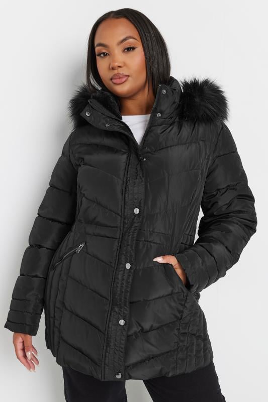  Grande Taille YOURS Curve Black Padded Coat