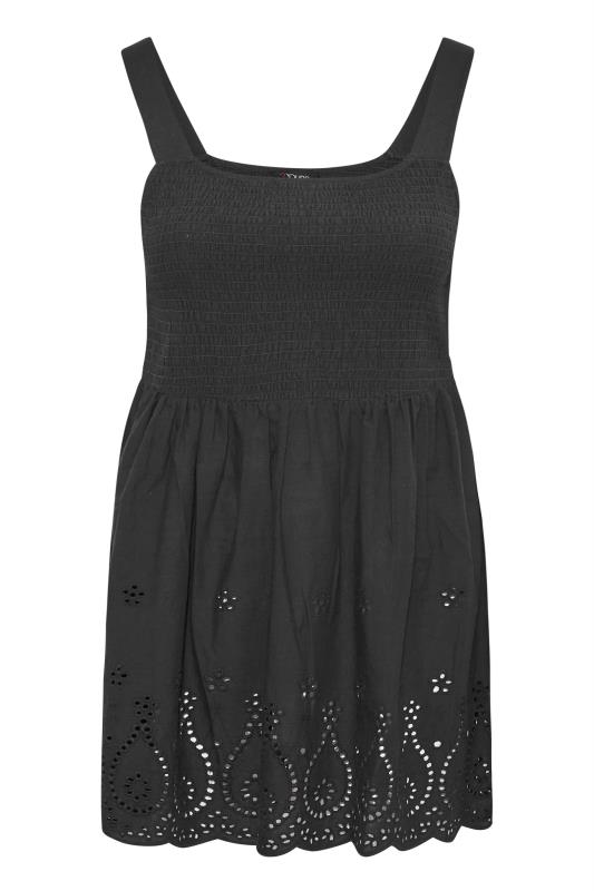 Curve Black Shirred Broderie Anglaise Vest Top_X.jpg