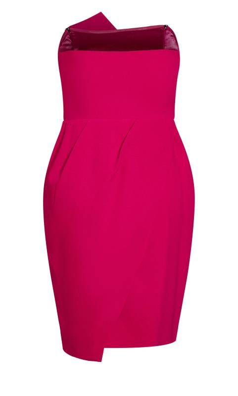 Evans Bright Pink Pleat Detail Mini Dress 8