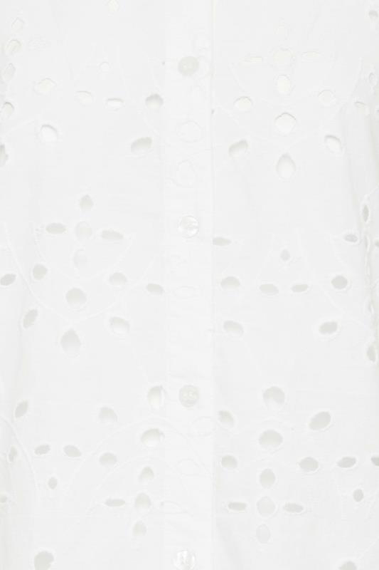 LTS Tall White Broidery Short Sleeve Shirt | Long Tall Sally  5