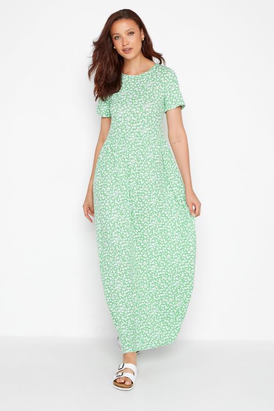 LTS Tall Green Ditsy Floral Maxi Dress 2