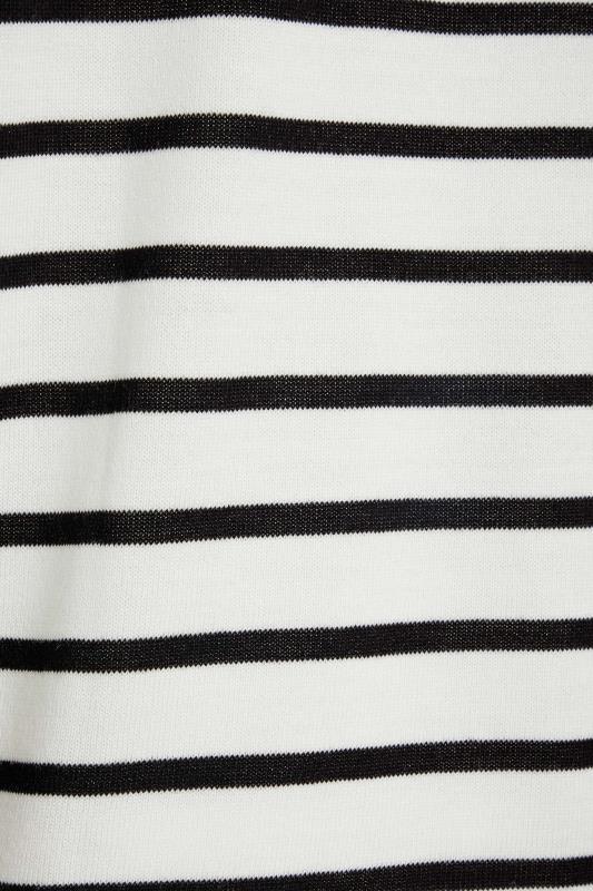 Petite White Stripe Print Collared Sweater Vest 5