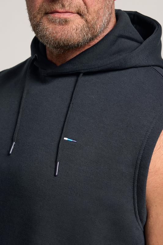 BadRhino Big & Tall Navy Blue Sleeveless Hoodie & Short Set | BadRhino 4