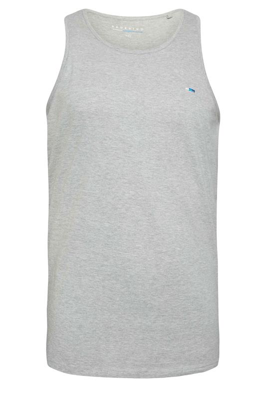 BadRhino Big & Tall 5 Pack Grey/Green/White/Navy/Black Extra Long Plain Vest Top | BadRhino 11