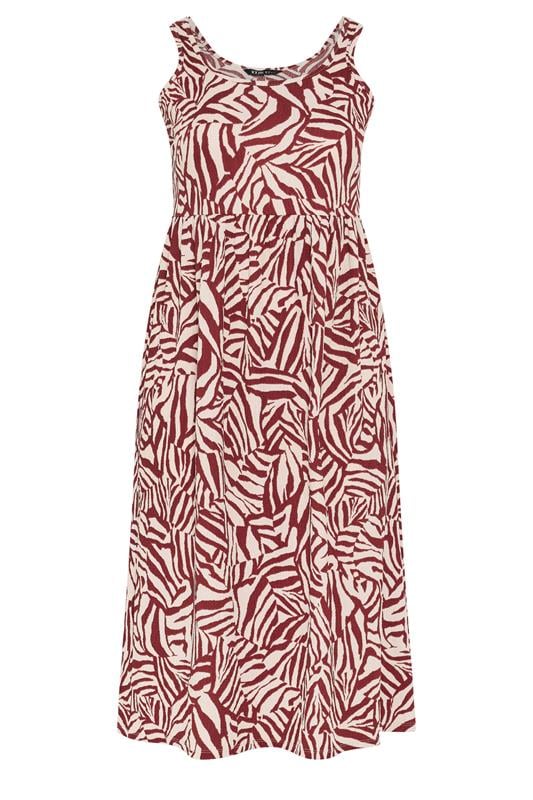 YOURS Plus Size Orange Zebra Textured Smock Dress | Yours Clothing 5