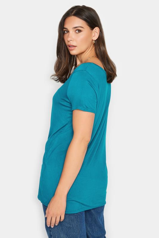 LTS Tall Women's Teal Blue V-Neck T-Shirt | Long Tall Sally 3