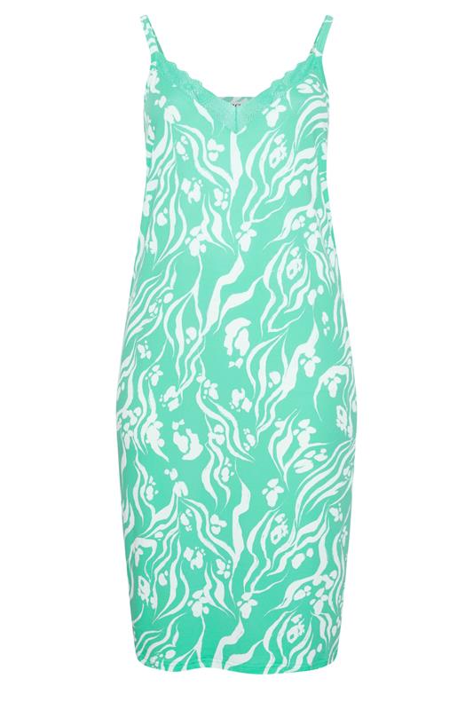 YOURS Plus Size Green Abstract Soft Touch Chemise Nightdress | Yours Clothing 5