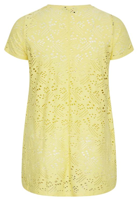 Curve Yellow Broderie Anglaise Swing T-Shirt 7