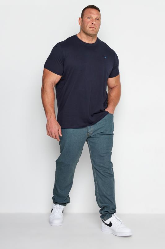 D555 Big & Tall Blue Comfort Fit Jeans 2