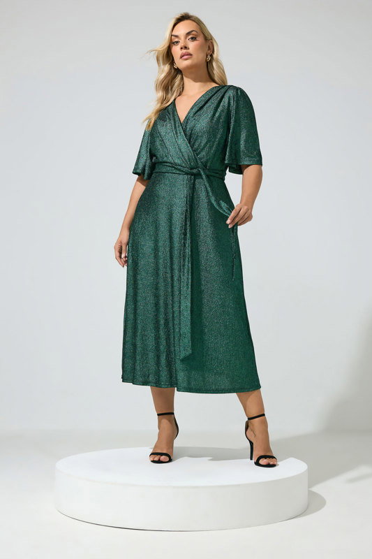 green plus size wrap dress Dresses Maxi dresses