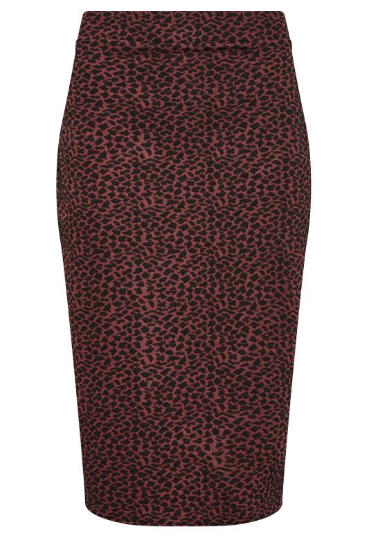 M&Co Berry Red Animal Jacquard Midi Skirt | M&Co 5