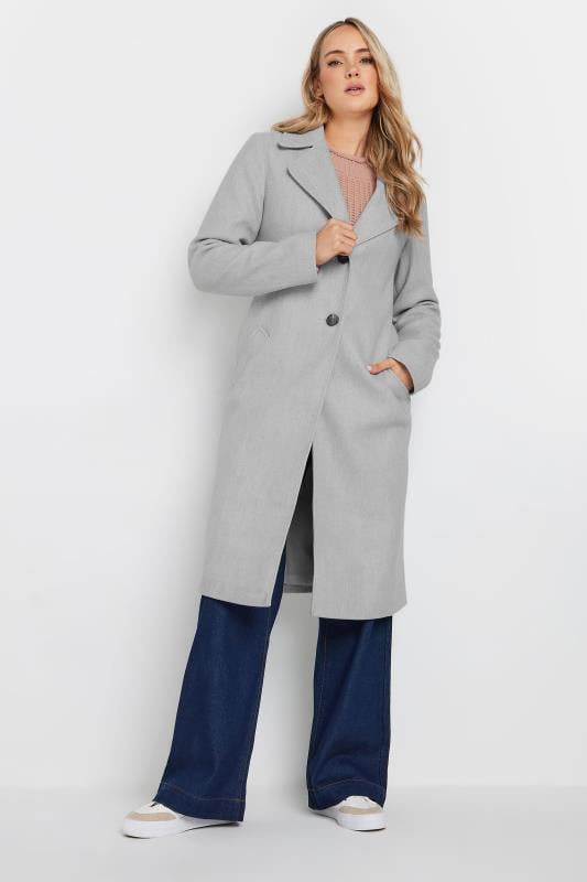 LTS Tall Grey Single Breasted Formal Coat | Long Tall Sally 1