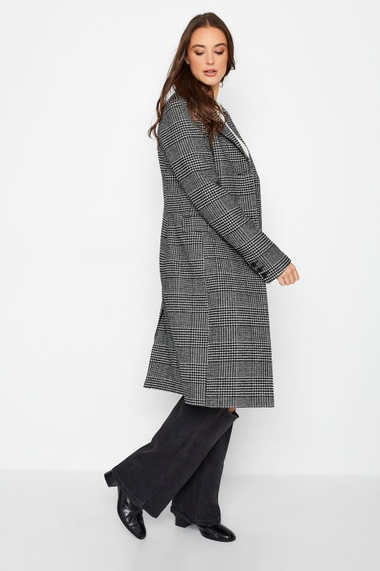 LTS Tall Women's Black Check Midi Formal Coat | Long Tall Sally 2