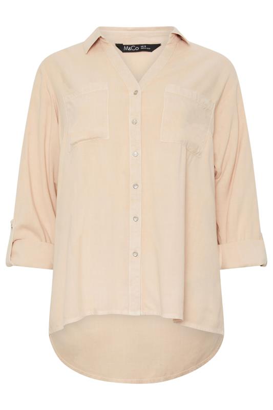 M&Co Pink Button Up Long Sleeve Shirt | M&Co 5