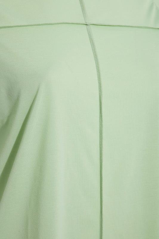LIMITED COLLECTION Curve Sage Green Exposed Seam T-Shirt 5