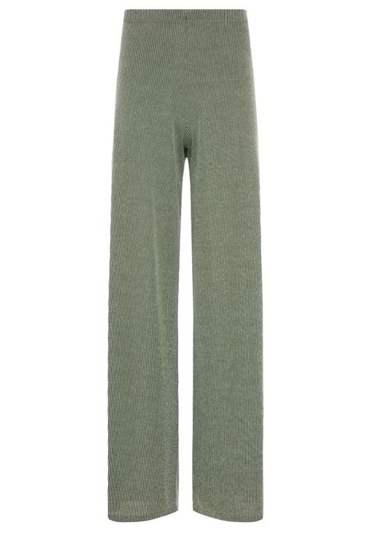 LTS Green Two-Tone Wide Leg Lounge Trousers_F.jpg