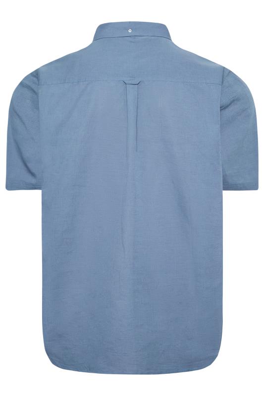 BadRhino Big & Tall Blue Linen Shirt | BadRhino 4