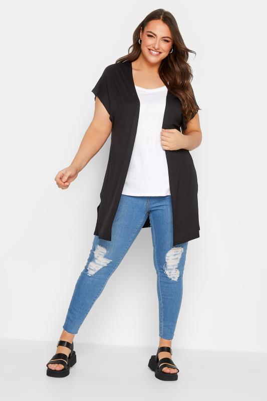 YOURS Curve Plus Size Short Sleeve Cardigan | Yours Clothing 2