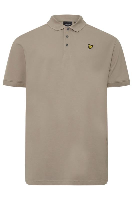 LYLE & SCOTT Big & Tall Stone Brown Short Sleeve Polo Shirt | BadRhino 3