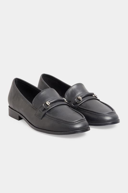 LTS Black Saddle Loafers In Standard D Fit | Long Tall Sally  2