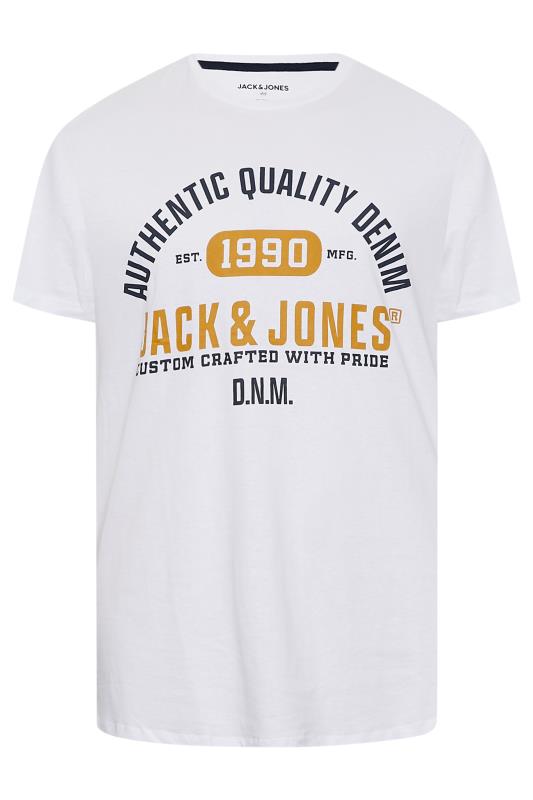 JACK & JONES Big & Tall 3 Pack Black & White Printed Logo T-Shirts 8