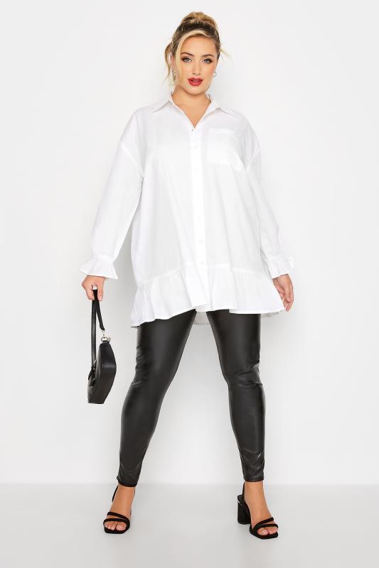 LIMITED COLLECTION Curve White Frill Shirt 3