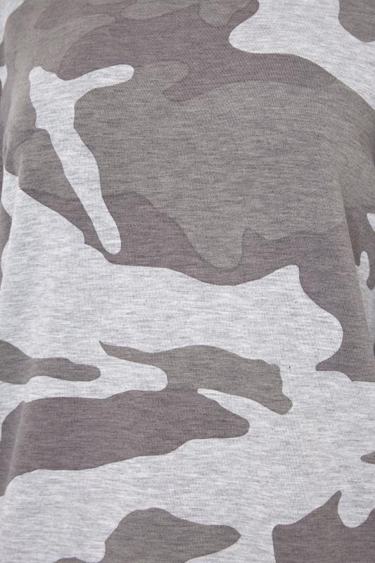 Curve Grey Camo Print Sweatshirt 4