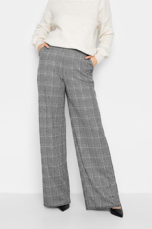  LTS Tall Grey Check Wide Leg Trousers