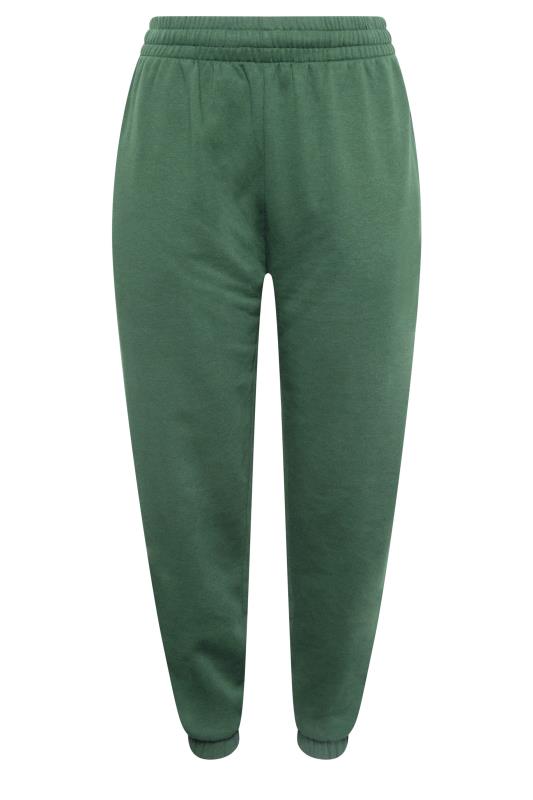 YOURS Plus Size Green Cuffed Joggers | Yours Clothing 6