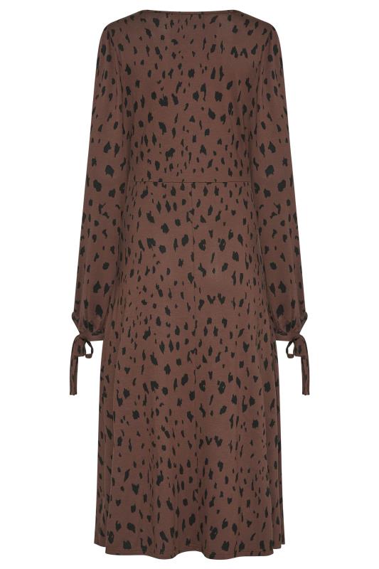 Tall Women's LTS Brown Animal Print Tea Dress | Long Tall Sally 7