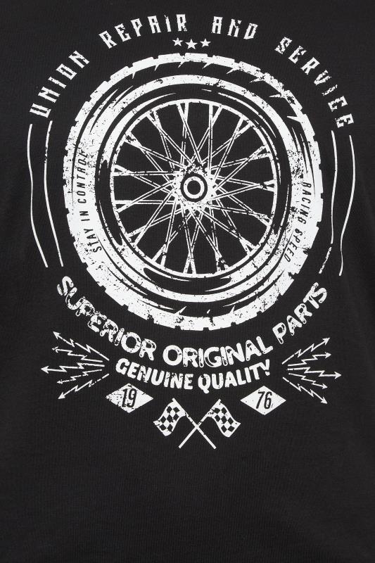 BadRhino Big & Tall Black Union Repair Print T-Shirt | BadRhino 2