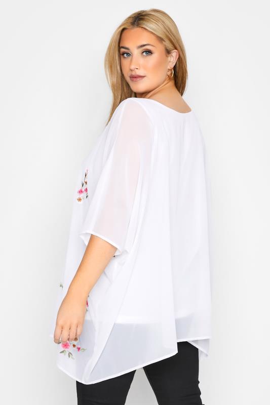 YOURS LONDON Curve White Embroidered Floral Cape Top_C.jpg