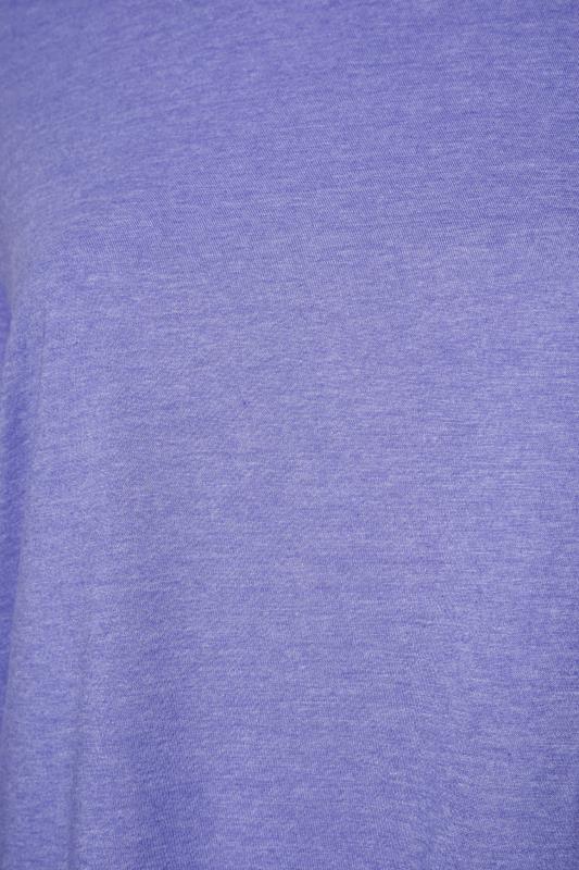 Plus Size Purple Marl Long Sleeve T-Shirt | Yours Clothing 4