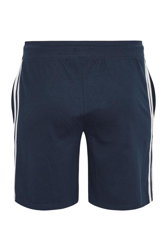 Curve Navy Blue Side Stripe Jogger Shorts 6