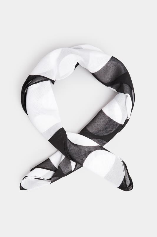 Black & White Spot Print Scarf | Yours Clothing 4