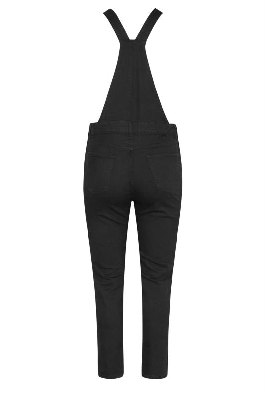 Plus Size Black Ripped Dungarees | Yours Clothing  7
