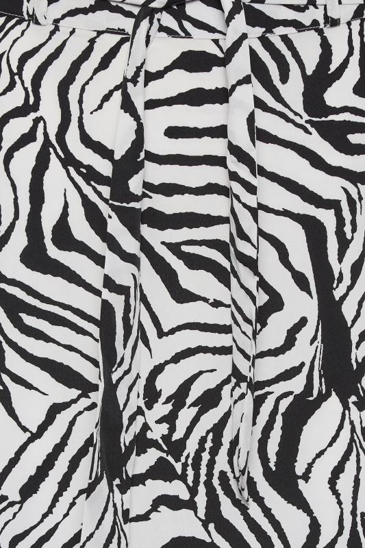 PixieGirl Black Zebra Print Belted Midi Skirt | PixeGirl 3