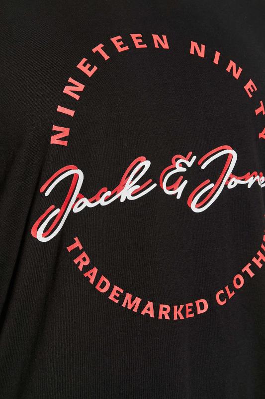 JACK & JONES Big & Tall 3 Pack Black & White Printed Logo T-Shirts | BadRhino 4