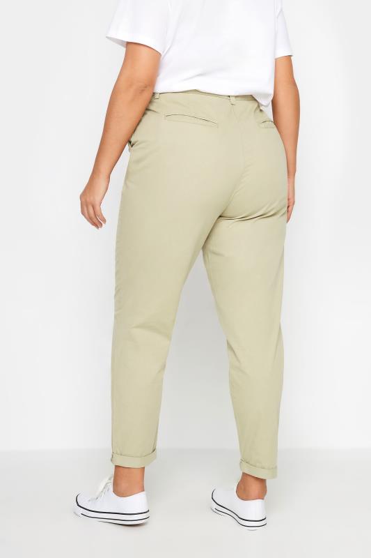 YOURS Plus Size Beige Brown Straight Leg Chino Trousers | Yours Clothing  3