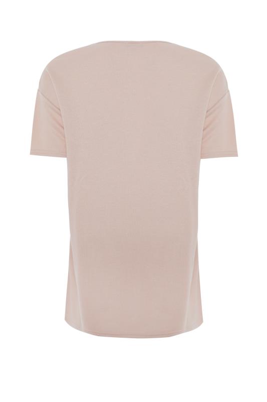 LTS Tall Blush Pink Jersey Sweat T-Shirt 7